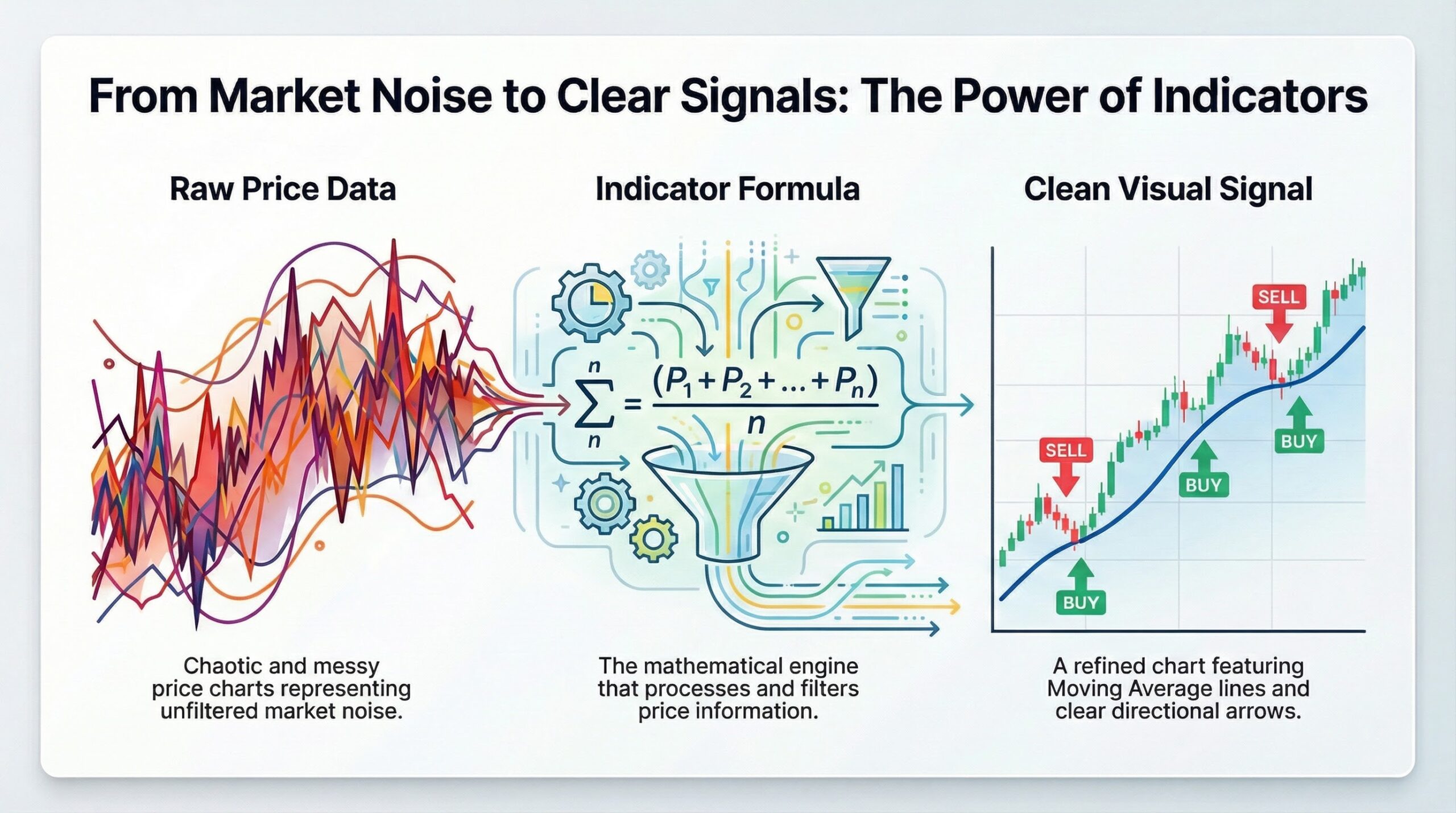 How MT4 indicators transform raw price data into trading signals